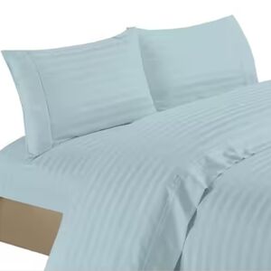 Hampton House 300 count thread 100% cotton sateen pillowcases 2pk blue